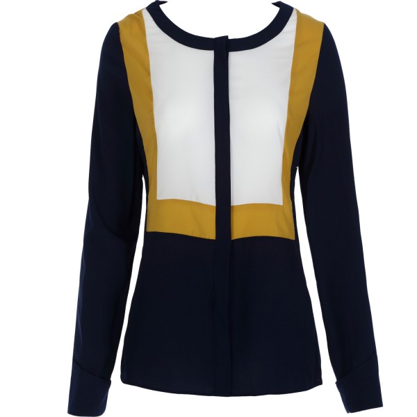 Blusa color block