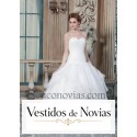 Vestido de noiva com plissados