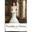 Vestido de novia de encaje.