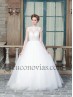 Vestido novia corpiño de encaje.