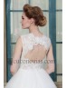 Vestido novia corpiño de encaje.