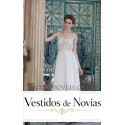 Vestido com corpete bordado