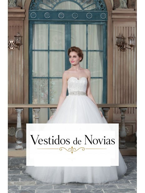 Vestido de novia escote corazón