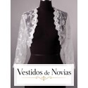 Chaqueta de encaje para novia con manga larga de 3/4