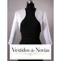 Chaqueta tipo torera para novia con manga larga 3/4