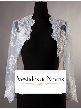 Chaqueta de encaje para novia