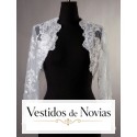 Chaqueta de encaje para novia con manga larga