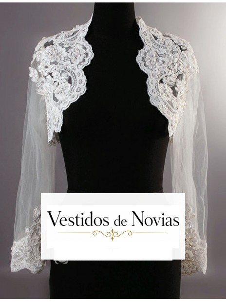 Chaqueta de encaje para novia