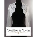 Chaqueta de encaje para novia con manga larga