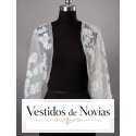 Chaqueta de encaje con manga larga para vestido de novia