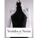 Lace jacket for bride with gooseneck and long sleeve