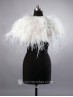 Chaqueta de encaje para novia tipo bolero de plumas sin mangas