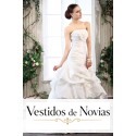 Sleeveless wedding dress.