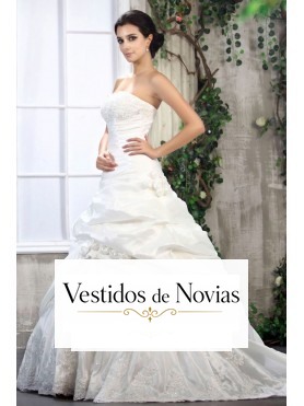 Vestido nupcial estilo princesa.