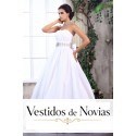 Vestido de novia palabra de honor.
