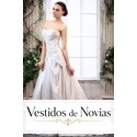 Vestido nupcial asimétrico.