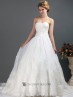 Vestido novia escote corazón.