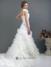 Vestido novia sirena de organza.