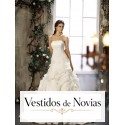 Vestido novia falda con capas.