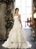 Vestido novia falda con capas.