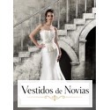 Vestido novia con pedrería.