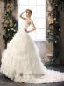 Vestido novia organza con plisados