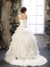 Vestido novia organza con plisados