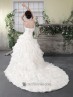 Vestido novia organza con plisados