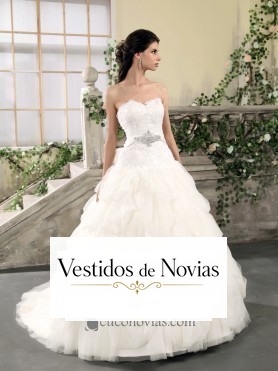 Vestido para novia corte princesa