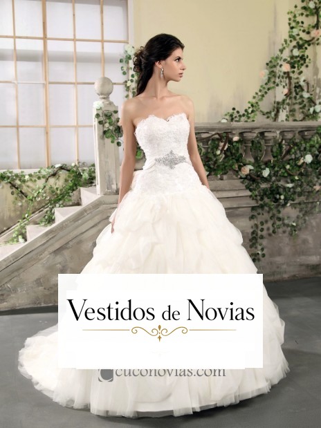 Vestido para novia corte princesa