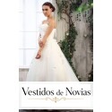 Vestido de novia de tul.