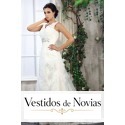 Wedding dress with lace.