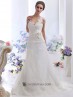 Vestido novia tirantes tul.