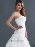 Vestido novia organza escote corazón.