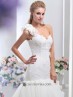 Traje de novia de sirena con encaje.