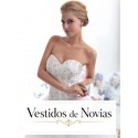 Vestido novia corsé de pedrería.