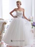 Vestido novia estilo gala con cristal.