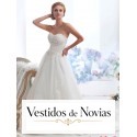 Vestido corte princesa con brillo.