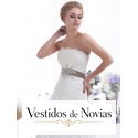 Vestido de novia  con cinturón.