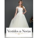 Vestido romántico de novia.