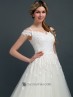 Vestido romántico de novia.