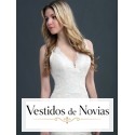 Sheath wedding dress with lace.