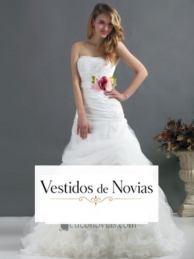 Vestido de novia línea A.