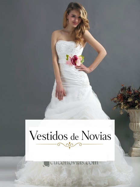 Vestido de novia línea A.