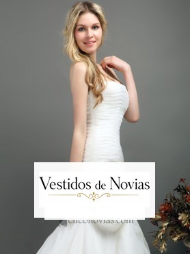Vestido de novia sirena con ondas.