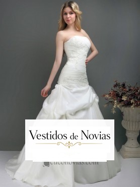 Traje para novia con bordado.