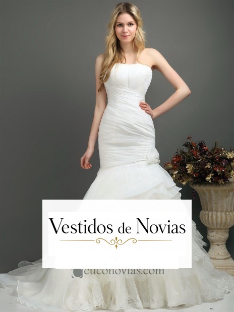Vestido para novia corte sirena.