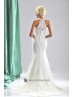 Vestido de novia escote halter.