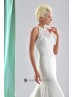 Vestido de novia escote halter.