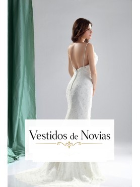 Vestido de tubo para novia.